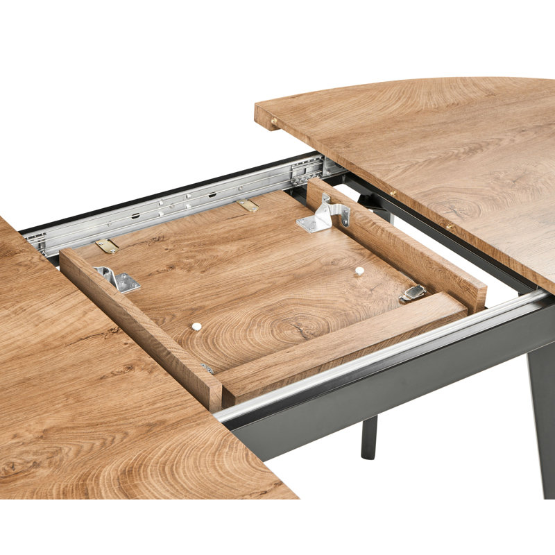 Extendable Oval Metal Base Dining Table