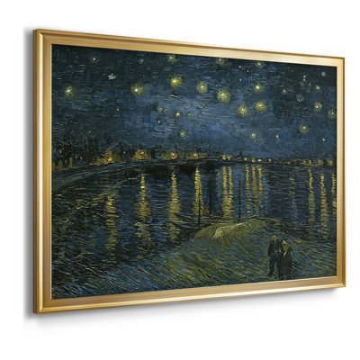 Starry Night Over the Rhône-Vincent van Gogh-Framed Gallery Wrapped Canvas-1888