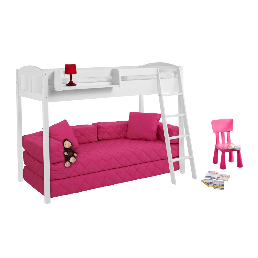 Hochbett NELE Landhaus, umbaubares Kinderbett 150 cm, 90 x 200 cm