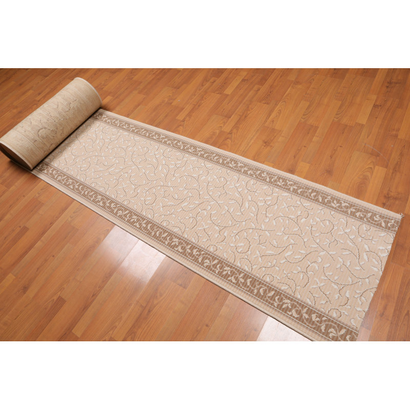 Tapis beige/brun en laine traditionnelle Jo