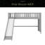 Lit mezzanine simple bas avec échelle et glissade-1711324870