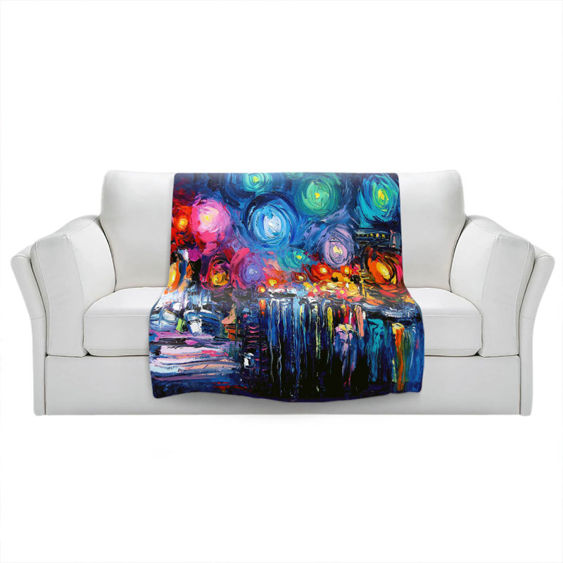 Hand Woven Throw Blanket, 68" x 80"
