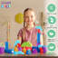 Ensemble de blocs de construction magnétiques 100 pièces Lil 'JUMP Blox, jouets durables et imperméables pour tout-petits 3-6