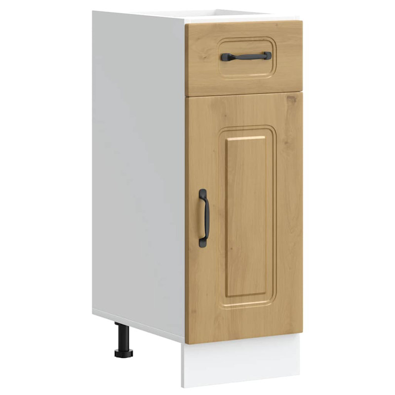 Pieds réglables en bois d'ingénierie vidaXL, H 32,09 po x l 11,81 po x P 18,11 po, Chêne artisanal