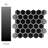 Hudson Due 2" Hex Glossy Black 10-7/8" x 12-5/8" Porcelain Mosaic Floor and Wall Tile