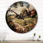 Horloge murale en bois massif Norita-1917478981
