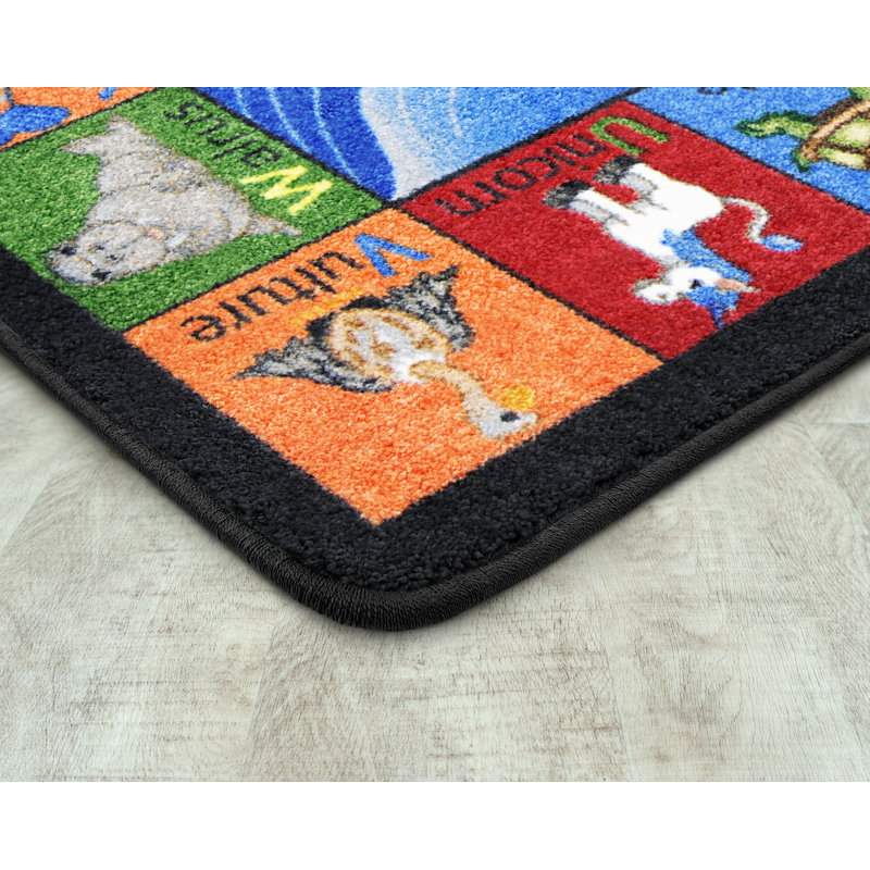 Noahs Alphabet Animals Area Rug