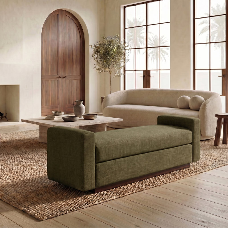 Banc rembourré Joanndria, Olive Green