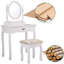 Ensemble de coiffeuse avec tabouret et miroir