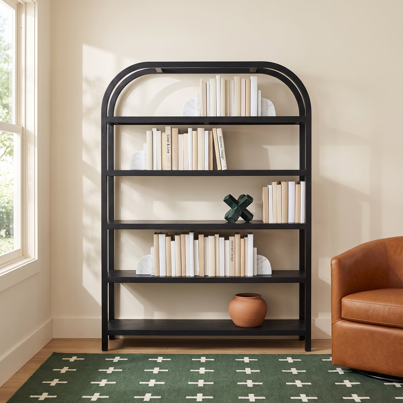 60" Bookcase, Black