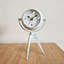 Analog Battery Tabletop Clock White