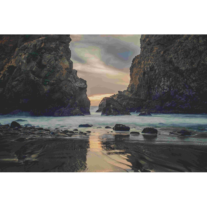 Rocky Beach Sunrise, reproduction d'art sur toile tendue, H 24 po x l 36 po
