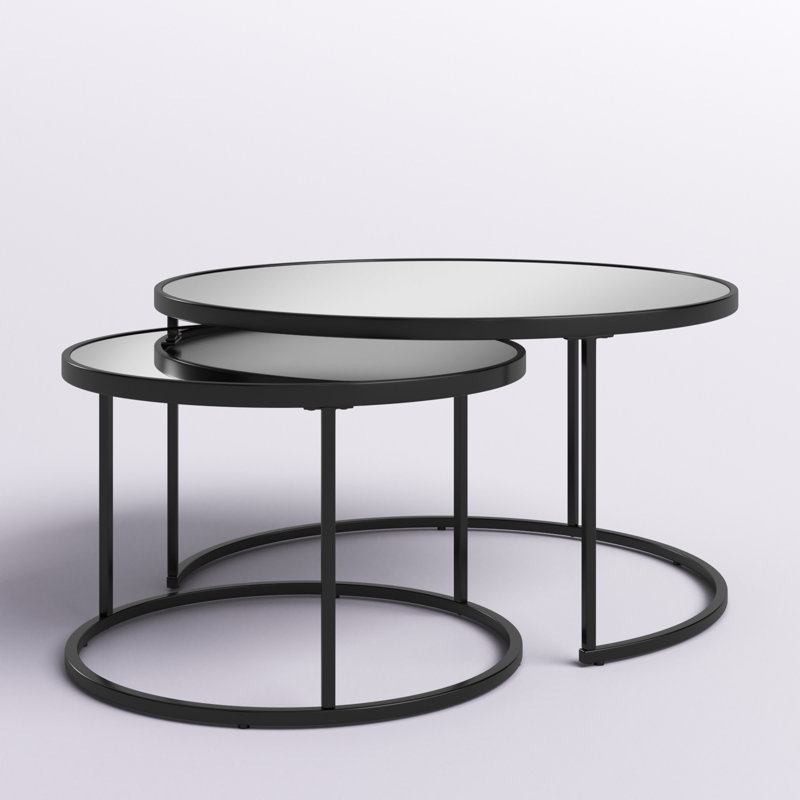 Isabelle Glass Top Nesting Coffee Table