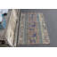Tapis de porte turc rétro tissé à la main dans des motifs géométriques bleus et beiges pour un décor de style bohème
