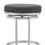 Tabourets de bar confortables en similicuir gris, pivotant en acier inoxydable, conception moderne pour les cuisines