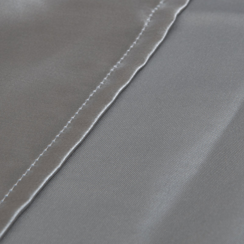  Satin Pillow Cases, Gray, Standard
