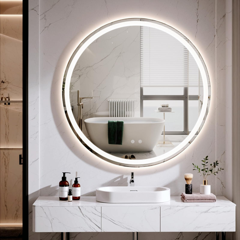 Round Mirror, 60 cm H x 60 cm W