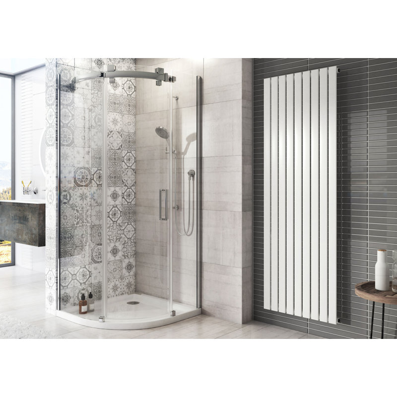 Lourdes Horizontal And Vertical Designer Radiator, 180cm H x 37.4cm W x 4.8cm D, White