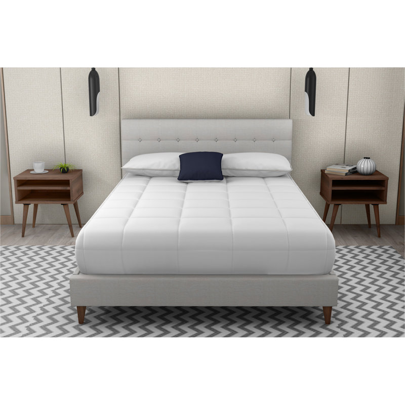 Ensemble de lit tapissier avec 2 tables de chevet, Grand lit