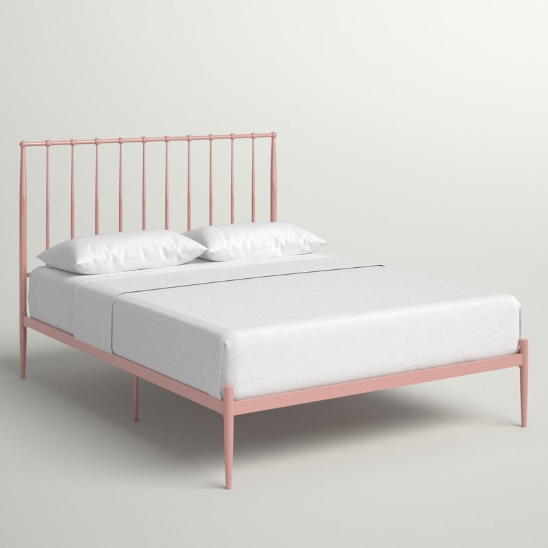 Nessa Metal Bed, Double (4'6), Pen Medallion Yellow Blue