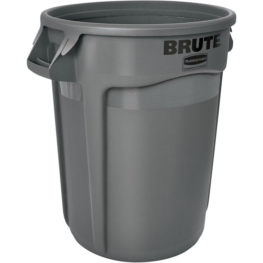 Rubbermaid® Commercial Round Brute® Container Plastic Open Outdoor Trash/Recycling Bins - 32 Gallons Rubbermaid Commercial Products