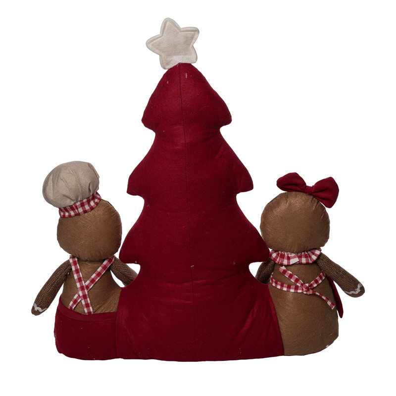 Polyester 22.5 in. Christmas Soft Gingerbread Advent Calendar