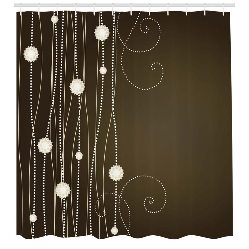 Shower Curtain with Hooks Included, 75" H x 69" W