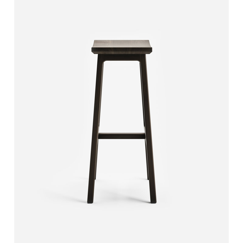Coyotepe Solid Wood Stool, Bar Stool (30" Seat Height), Coffee