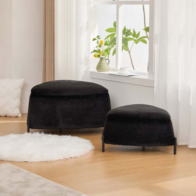 29.9"Wide 2 - Piece Upholstered Storage Ottoman Set