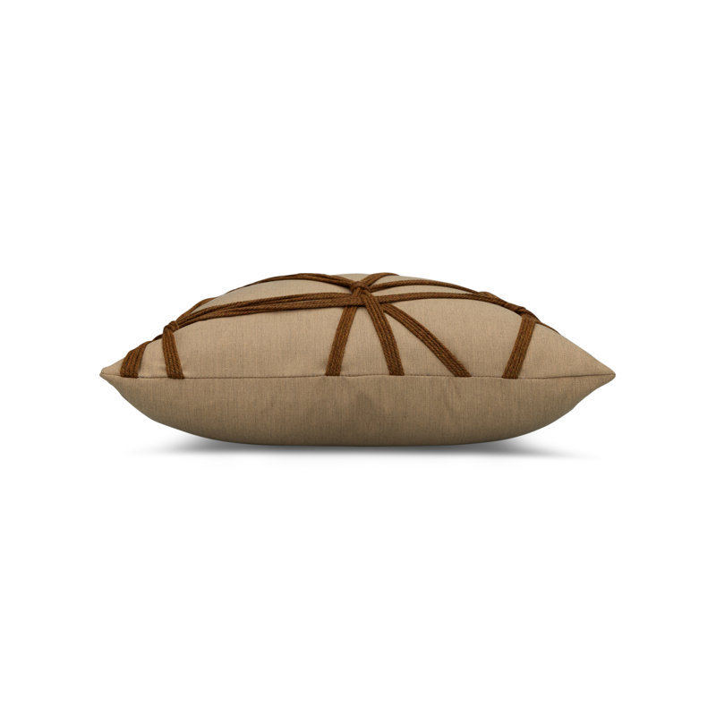 Interlace Chestnut Woven Accent Pillow Cover & Insert
