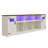 95" Farmhouse Tv Stand For Tvs Up To 100 Inch With Power Outlets, Large Media Console With Led Lights For Living Room-1757966272
