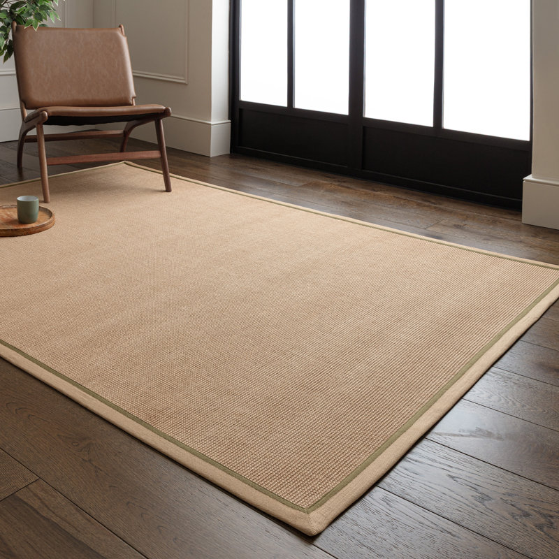 Rondle Boucle Jute Area Rug, Rectangle 120 x 170 cm, Linen Sage