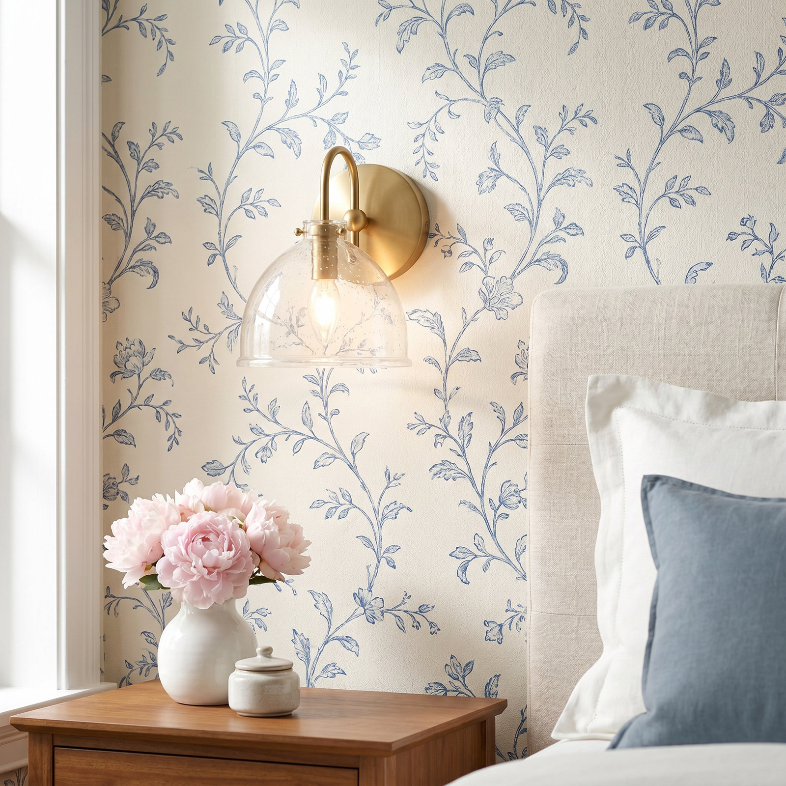 Dominick Single Light Armed Sconce, Brass