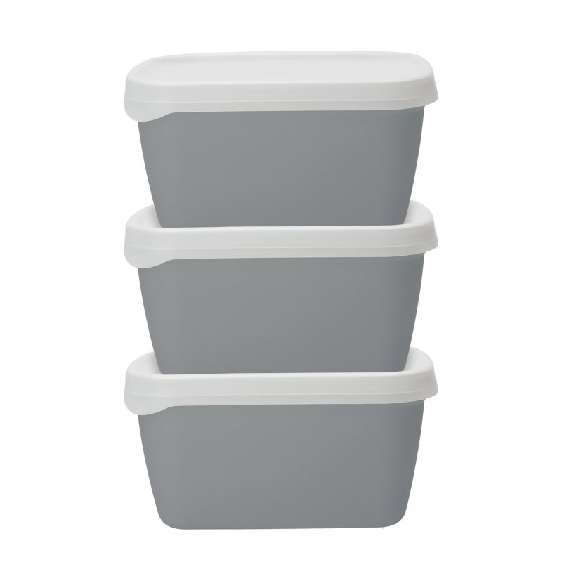 Food Storage - Set of 3 Containers and 3 Lids