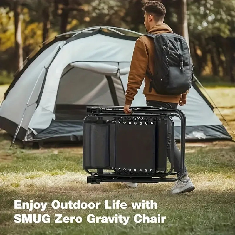 Set Of 2 Zero Gravity Lounge Chairs | Foldable, Space-Saving, Easy To Carry | Outdoor Camping Chair | For Beach, Grass, Wild Camping, Outdoor Patio And Poolside