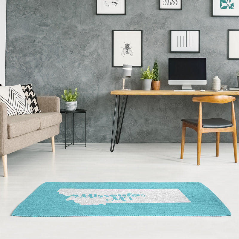 Tapis bleu area montana Missoula, Rectangle 5 pi x 7 pi
