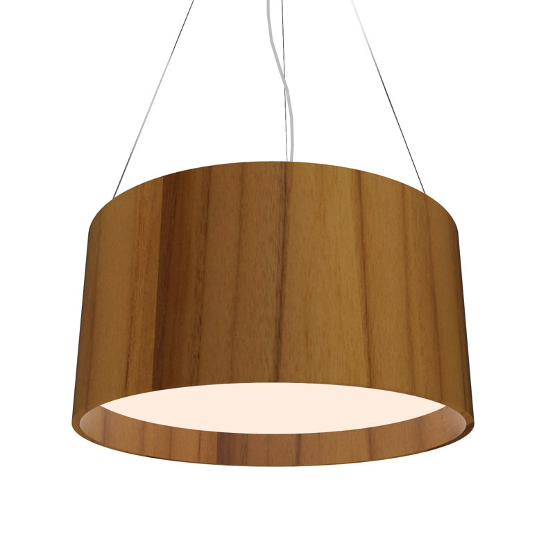 Cilíndrico 3 - Light Chandelier, Teak