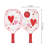 15 3/4" Pickleball Paddle Tray S2, Valentines Hearts