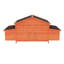 Grande cage à poules en bois pour l'extérieur avec 2 boîtes gigognes, portes coulissantes, plateau étanche, construction, installation de prédateurs, environnement ventilé, entrée et sortie faciles, perchoir confortable