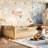 Minimalist Wood Floor Bed Frame with Protective Guardrails, Low Profile Platform Bed for Kids & Adults-259374691-259374690