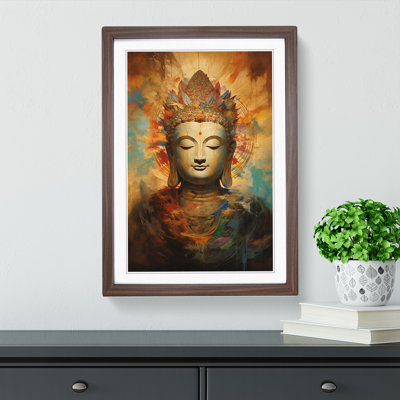 Buddha Modern Art - Framed Print