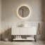 Meuble-lavabo 48 po avec lavabo en céramique blanc mat en forme de bol