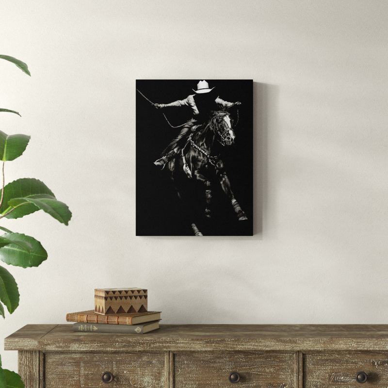 « scratching rodeo iii », impression sur toile tendue, H 24 po x l 18 po x P 2 po