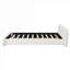 Structure de lit tapissier Minimalist Clean Silhouette, aucun sommier requis, revêtement blanc classique Boucle