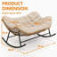 Chaise berçante d'extérieur en acier avec coussin Solvane-1963481417-1963481781