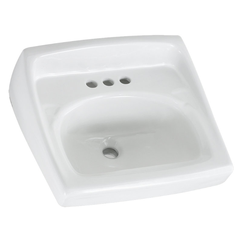Lavabo de salle de bain mural 21 po en céramique avec trop-plein Lucerne