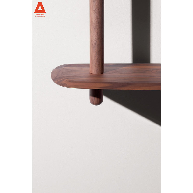 Unica 62.6" H x 70" W x 11.8" D Shelving Ceiling, Walnut