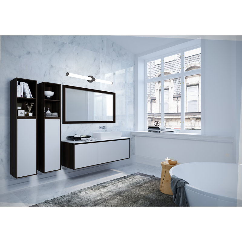 Dimmable LED Vanity Light, Matte Black