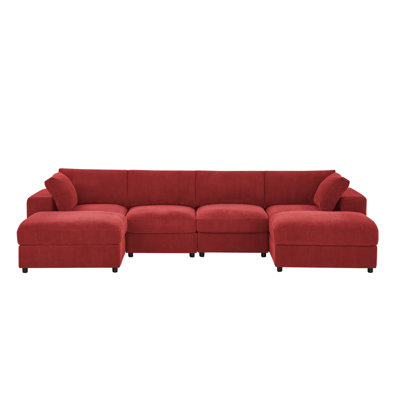 Corduroy Reversible Modular Sectional