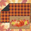 Ensemble de paillasson à motif de citrouille à motif écossais et tapis de velours antidérapant 2 pièces